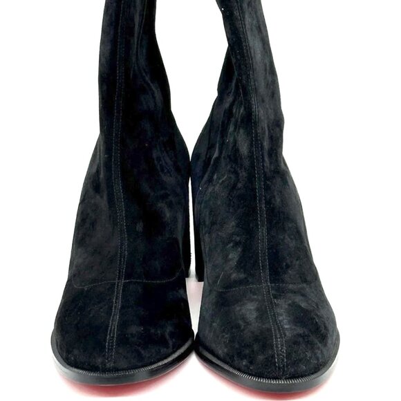 Christian Louboutin STRETCHADOXA 70 Stretch Suede Booties Ankle Boots - Picture 9 of 16